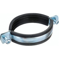 Металлорезиновый хомут с дюбелем и шурупом СТМ 2-1/2 75-80 мм CHSR0212
