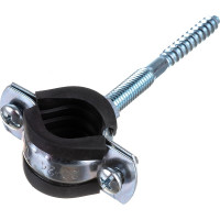 Металлорезиновый хомут с дюбелем и шурупом СТМ 1/2 20-25 мм CHSR0012