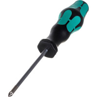Крестовая отвёртка WERA 355 PZ SB PZ1x80 мм, на подвесе WE-100056