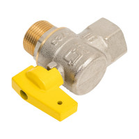 Шаровой угловой кран для газа СТМ ГАЗ 3/4", г/ш, бабочка CGLFMB34