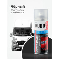 Эмаль для бампера черная KUDO KU-6202