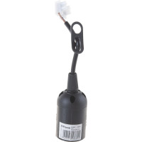 Подвесной патрон Е27 FERON с клеммой, 230V, огнеупорный пластик, черный, размер 38х55мм, LH108 50шт в упаковке 41034