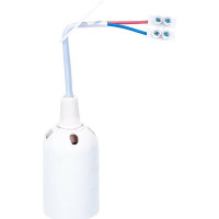 Подвесной патрон с клеммой FERON LH108 Е27, 230V, огнеупорный пластик белый, размер 38х55 мм 41033