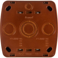 Двойной выключатель Lezard DEMET махагон 711-0500-101