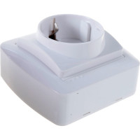 Розетка Lezard DEMET, с заземлением, белый 711-0200-122