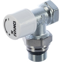 Клапан радиаторный термостатический IVANCI со стопорным кольцом, угловой 3/4" IVC.103006.N.04