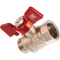 Шаровой кран IVANCI Stable, ручка-бабочка, внутренняя/наружная резьба 1/2" IVC.101218.N.03