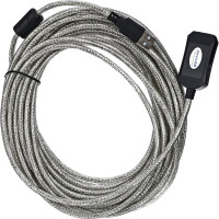 Кабель-адаптер AOpen/Qust USB2.0-repeater, удлинительный активный Am-Af 10м ACU823-10M