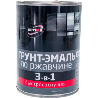 Быстросохнущая грунт-эмаль OPTIMA 3 в 1 0,8кг черная 11598021