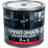Быстросохнущая грунт-эмаль OPTIMA 3 в 1 1,7кг черная 11598022