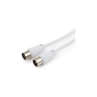 Телевизионный кабель Cablexpert Coaxial, M/F, белый, 5м CCV-515-W-5M