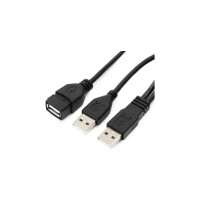 Кабель-удлинитель Cablexpert USB 2.0 Pro, 2xAM/AF, 1.8м, экран, черный, пакет CCP-USB22-AMAF-6