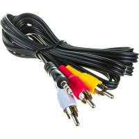 Кабель аудио/видео Cablexpert Jack 3.5(M) 4pin/3xRCA, 2м, черный, пакет CCA-4P2R-2M