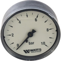 Аксиальный манометр Watts F+R100 0-10 bar, корпус 63 мм 10008096