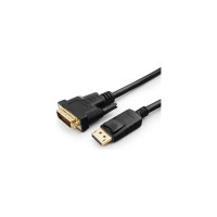 Кабель Cablexpert, DisplayPort-DVI, 3м, 20M/25M, черный, экранированный, пакет, CC-DPM-DVIM-3M
