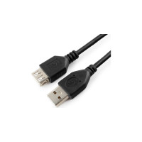 Кабель-удлинитель Cablexpert USB2.0 Pro, AM/AF, 4.5м, экран, черный CCF-USB2-AMAF-15