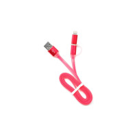 Кабель Cablexpert USB 2.0 AM/microBM 5P - iPhone lightning, 1м, комбо кабель, розовый CC-mAPUSB2pk1m