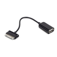Кабель-переходник Cablexpert USB 2.0 OTG BM30pin/AM для планшетов Samsung 0.15м,черный, пакет A-OTG-AF30P-001