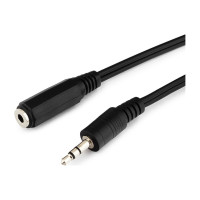 Аудио кабель-удлинитель Cablexpert Jack 3.5(M)/Jack 3.5(F), 3м, черный, пакет CCA-423-3M