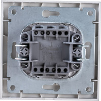 Выключатель UNIVersal Бриллиант 1 клавиша, проходной с подсветкой, серебро 7949636
