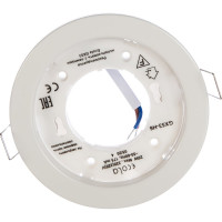 Встраиваемый металлический светильник Ecola Light GX53-H6 плоский белый 101x16 TW5325ECB