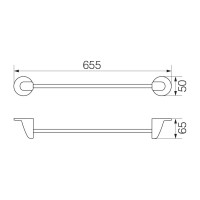 Полотенцедержатель Veragio Oscar 60 см, бронза OSC-5221.BR
