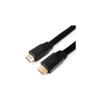 Кабель Cablexpert HDMI v2.0, 19M/19M, 1.8м, медь, позол.разъемы, экран, плоский кабель, черный CC-HDMI4F-6
