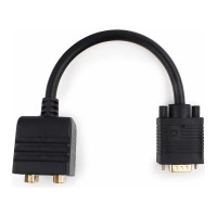 Разветвитель Cablexpert, VGA, HD15M/2x15F, 1 компьютер - 2 монитора, CC-VGAX2-20CM
