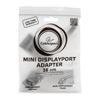 Переходник Cablexpert, miniDisplayPort - DisplayPort, 20M/20F, длина 16 см, белый, A-mDPM-DPF-001-W