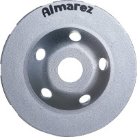 Чашка шлифовальная алмазная сегментная двухрядная (125х22.23 мм) Almarez 303212
