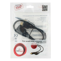 Кабель-удлинитель Cablexpert HDMI, 0.5м, v2.0, 19M/19F, медь, позол.разъемы, черный CC-HDMI4X-0.5M