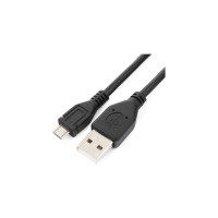 Кабель Cablexpert Pro USB 2.0 AM/microBM 26/28AWG 5P, 0.3м, экран, черный, пакет CCP-mUSB2-AMBM-0.3M