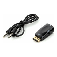 Переходник Cablexpert HDMI-VGA, 19M/15F, Jack3.5, аудиовыход A-HDMI-VGA-02