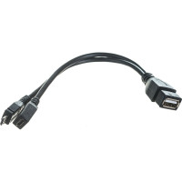 Кабель Cablexpert USB 2.0 OTG  USBAF/MicroBM, 0.15м, с дополнительным питанием, пакет A-OTG-AFBM-04