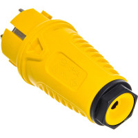 Вилка кабельная PCE 16A 220V 2P+E IP54 корпус желтый, маркер черный 0511-es