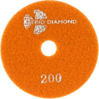 Алмазный гибкий шлифовальный круг TRIO-DIAMOND "Черепашка" PRO LINE 100 мм № 200 (сухая шлифовка) 360200