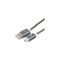 Кабель Cablexpert USB 2.0 AM/microB, серия Gold, длина 1.8 м, титан, блистер CC-G-mUSB02Gy-1.8M