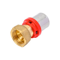 Муфта пресс-В TIEMME с накидной гайкой, плоская прокладка, 20x1/2 1650061