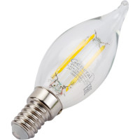 Светодиодная лампа General Lighting Systems Филамент прозрачный E14 10Вт 790Лм 4500К Нейтральный белый Свеча на ветру GLDEN-CWS-10-230-E14-4500 649919