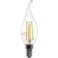 Светодиодная лампа General Lighting Systems Филамент прозрачный E14 10Вт 810Лм 6500К Холодный белый Свеча на ветру GLDEN-CWS-10-230-E14-6500 649920