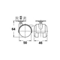 Колёсная опора Brante CP-50 102101