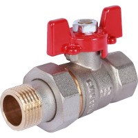 Шаровой кран с американкой ROMMER 1/2", ВН/НР, RBV-0005-0510215, RG008UB5BJ9TAM