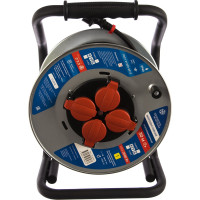 Удлинитель на металлической катушке Power Cube IP44 16А 30м резина 3*2,5 4 роз. с/з PC44801