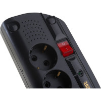 Сетевой фильтр Vektor COM черный 3м 15782