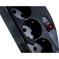Сетевой фильтр Vektor SOFT черный 1.8-2м 15784