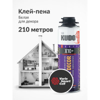 Монтажный и стыковочный профессиональный клей-пена KUDO PUR DECOR Х10+ 650 мл KUPP06B10HC