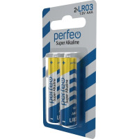Алкалиновые батарейки Perfeo LR03 mini, 2 шт., на блистере 30008801