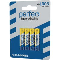 Алкалиновые батарейки Perfeo LR03, 4 шт., на блистере 30005154