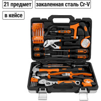 Универсальный набор инструментов для дома TDM ELECTRIC №2, 21 позиция, CR-V сталь "Алмаз" SQ1014-0102