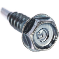 Самонарезающий винт со сверловым концом Grabber HEX 4,8х19 мм Белый цинк 300 шт. 10075H3-300DIY